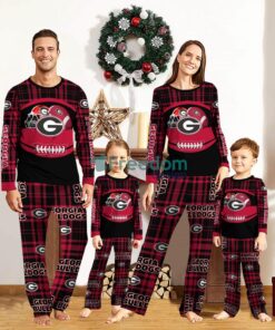 Georgia Bulldogs Custom Name Pajamas Set For Family Sport Team Pajamas Christmas Gift