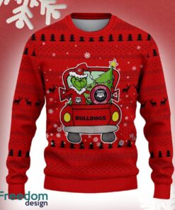 Georgia Bulldogs Grinch Driving Funny 3D Ugly Christmas Sweater For Men Women