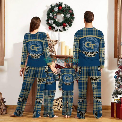 Georgia Tech Yellow Jackets Custom Name Pajamas Set For Family Sport Team Pajamas Christmas Gift Product Photo 2