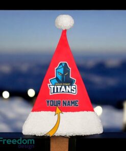 Gold Coast Titans Personalized NRL Santa Hat For Fan