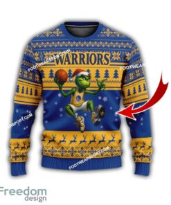 Golden State Warriors Grinch Design Knitted Christmas Sweater Gift For Men And Women