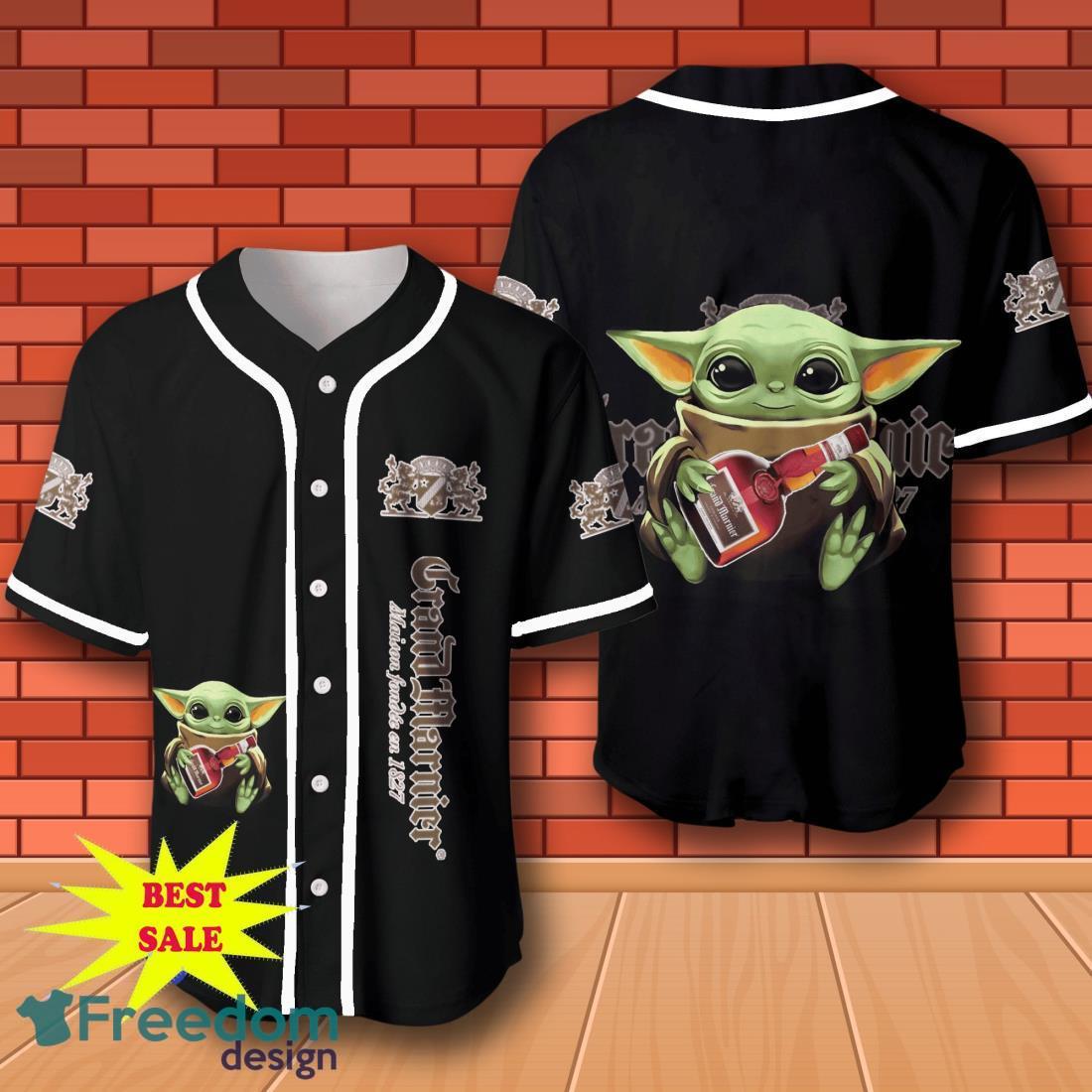 Grand Marnier Baby Yoda Baseball Jersey for All Genders image Grand Marnier Baby Yoda Baseball Jersey for All Genders Product Photo 1