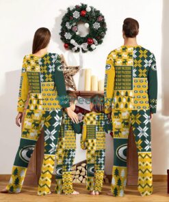 Green Bay Packers Pajamas Set Christmas snowflake pattern Cute Pajamas For Family Christmas Gift Ideas Custom Name Product Photo 2