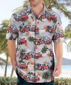 Greensboro Fire Department Greensboro, North Carolina Hawaiian Shirt Beach Shirt Product Photo 3