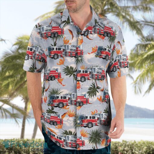 Greensboro Fire Department Greensboro, North Carolina Hawaiian Shirt Beach Shirt Product Photo 3