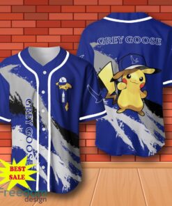 Grey Goose Vodka Pikachu Pokemon Baseball Jersey for All Genders