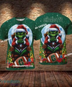 Grinch Christmas Charlotte 49ers Hoodie AOP, Tshirt, 3D Sweater - Grinch Christmas Charlotte 49ersHoodie AOP, Tshirt, 3D Sweater AOP Photo 2
