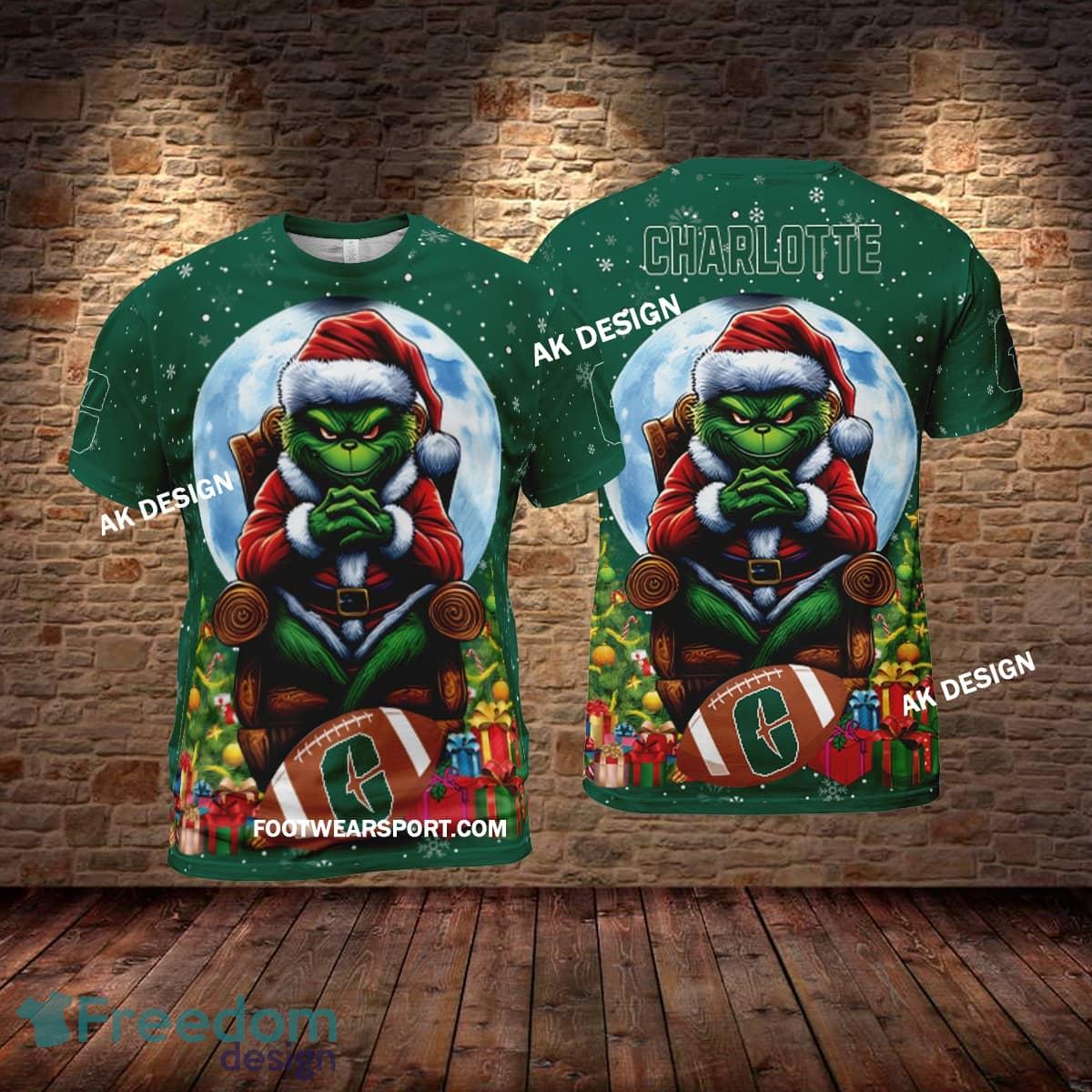 Grinch Christmas Charlotte 49ers Hoodie AOP, Tshirt, 3D Sweater image Grinch Christmas Charlotte 49ers Hoodie AOP, Tshirt, 3D Sweater - Grinch Christmas Charlotte 49ersHoodie AOP, Tshirt, 3D Sweater AOP Photo 2