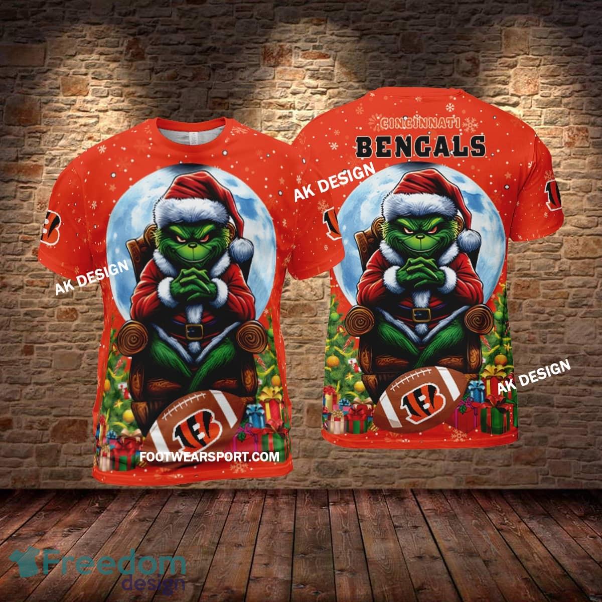 Grinch Christmas Cincinnati Bengals Hoodie AOP, Tshirt, 3D Sweater image Grinch Christmas Cincinnati Bengals Hoodie AOP, Tshirt, 3D Sweater - Grinch Christmas Cincinnati BengalsHoodie AOP, Tshirt, 3D Sweater AOP Photo 2