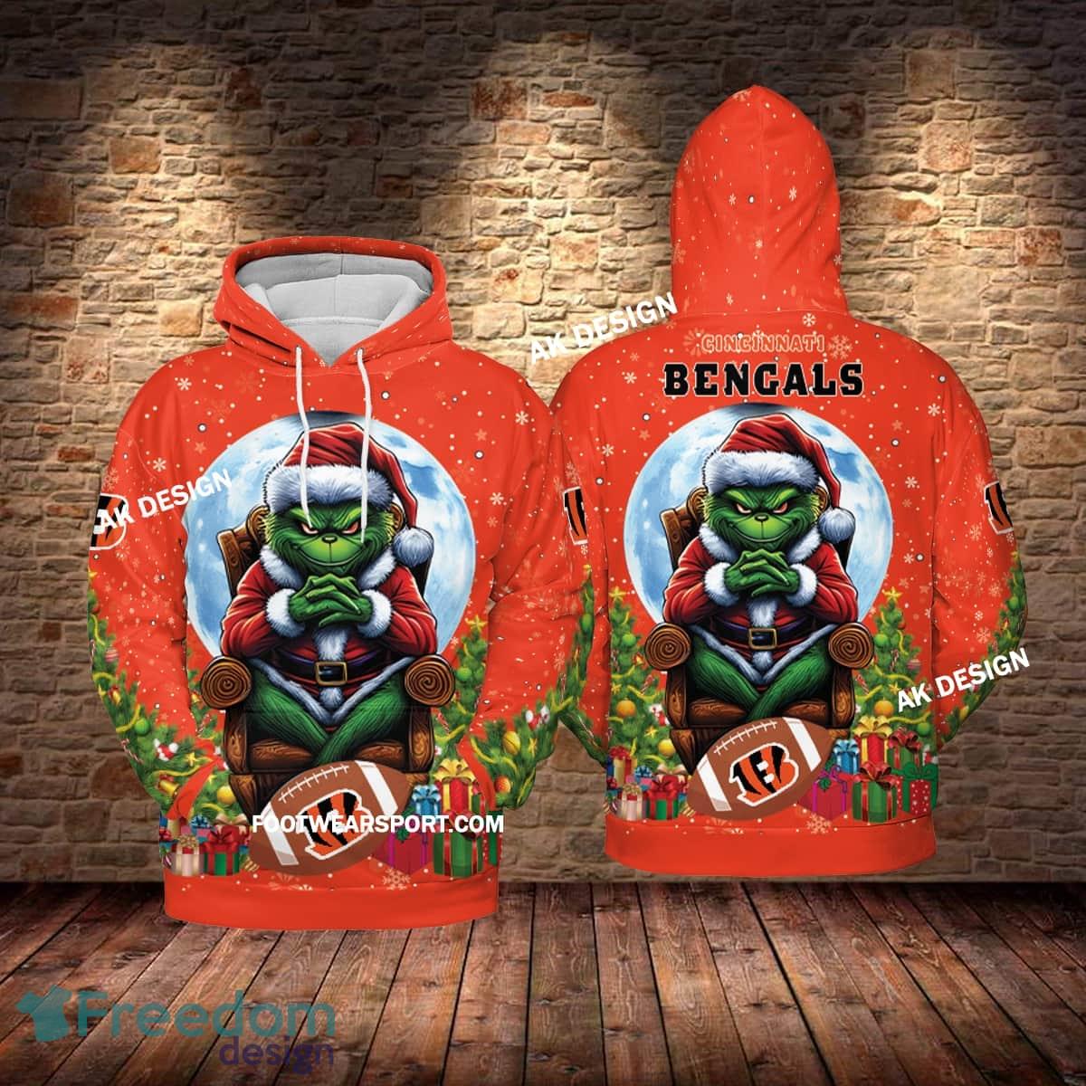 Grinch Christmas Cincinnati Bengals Hoodie AOP, Tshirt, 3D Sweater image Grinch Christmas Cincinnati Bengals Hoodie AOP, Tshirt, 3D Sweater - Grinch Christmas Cincinnati BengalsHoodie AOP, Tshirt, 3D Sweater AOP Photo 1