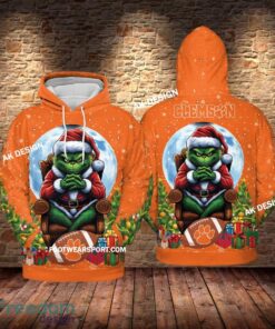 Grinch Christmas Clemson Tigers Hoodie AOP, Tshirt, 3D Sweater