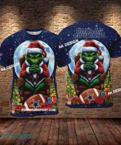 Grinch Christmas Dallas Cowboys Hoodie AOP, Tshirt, 3D Sweater - Grinch Christmas Dallas CowboysHoodie AOP, Tshirt, 3D Sweater AOP Photo 2