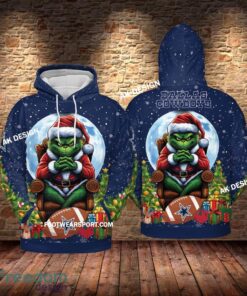 Grinch Christmas Dallas Cowboys Hoodie AOP, Tshirt, 3D Sweater