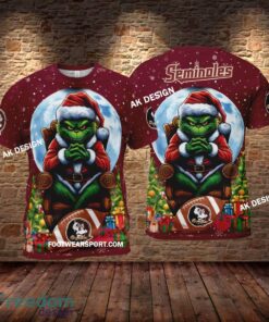 Grinch Christmas Florida State Seminoles Hoodie AOP, Tshirt, 3D Sweater - Grinch Christmas Florida State SeminolesHoodie AOP, Tshirt, 3D Sweater AOP Photo 2