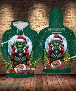 Grinch Christmas Hawaii Rainbow Warriors Hoodie AOP, Tshirt, 3D Sweater