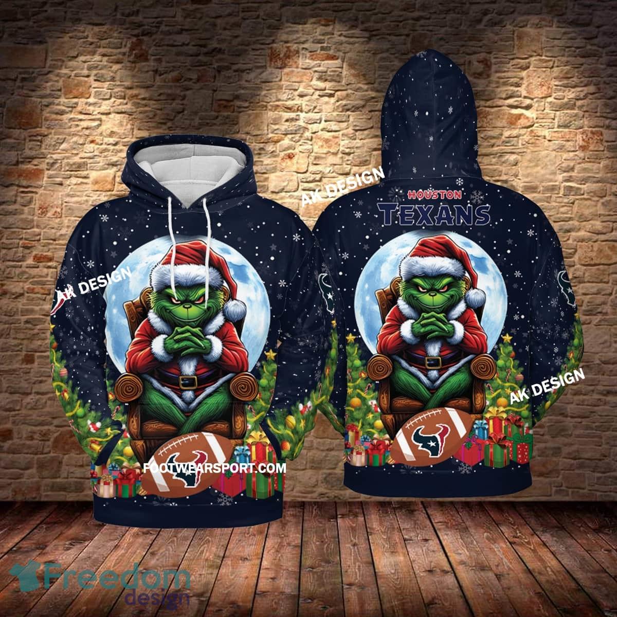 Grinch Christmas Houston Texans Hoodie AOP, Tshirt, 3D Sweater image Grinch Christmas Houston Texans Hoodie AOP, Tshirt, 3D Sweater - Grinch Christmas Houston TexansHoodie AOP, Tshirt, 3D Sweater AOP Photo 1
