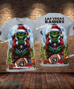 Grinch Christmas Las Vegas Raiders Hoodie AOP, Tshirt, 3D Sweater - Grinch Christmas Las Vegas RaidersHoodie AOP, Tshirt, 3D Sweater AOP Photo 2