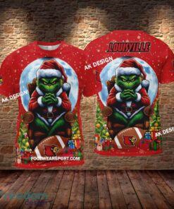 Grinch Christmas Louisville Cardinals Hoodie AOP, Tshirt, 3D Sweater - Grinch Christmas Louisville CardinalsHoodie AOP, Tshirt, 3D Sweater AOP Photo 2