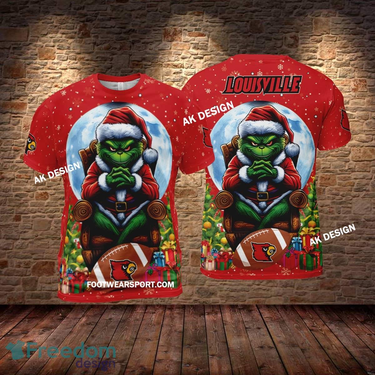 Grinch Christmas Louisville Cardinals Hoodie AOP, Tshirt, 3D Sweater image Grinch Christmas Louisville Cardinals Hoodie AOP, Tshirt, 3D Sweater - Grinch Christmas Louisville CardinalsHoodie AOP, Tshirt, 3D Sweater AOP Photo 2