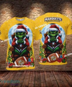 Grinch Christmas Marquette Golden Eagles Hoodie AOP, Tshirt, 3D Sweater - Grinch Christmas Marquette Golden EaglesHoodie AOP, Tshirt, 3D Sweater AOP Photo 2