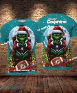 Grinch Christmas Miami Dolphins Hoodie AOP, Tshirt, 3D Sweater - Grinch Christmas Miami DolphinsHoodie AOP, Tshirt, 3D Sweater AOP Photo 2