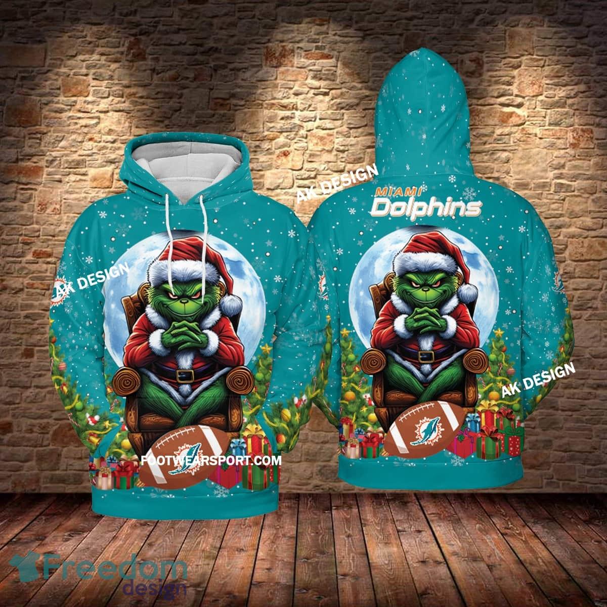 Grinch Christmas Miami Dolphins Hoodie AOP, Tshirt, 3D Sweater image Grinch Christmas Miami Dolphins Hoodie AOP, Tshirt, 3D Sweater - Grinch Christmas Miami DolphinsHoodie AOP, Tshirt, 3D Sweater AOP Photo 1