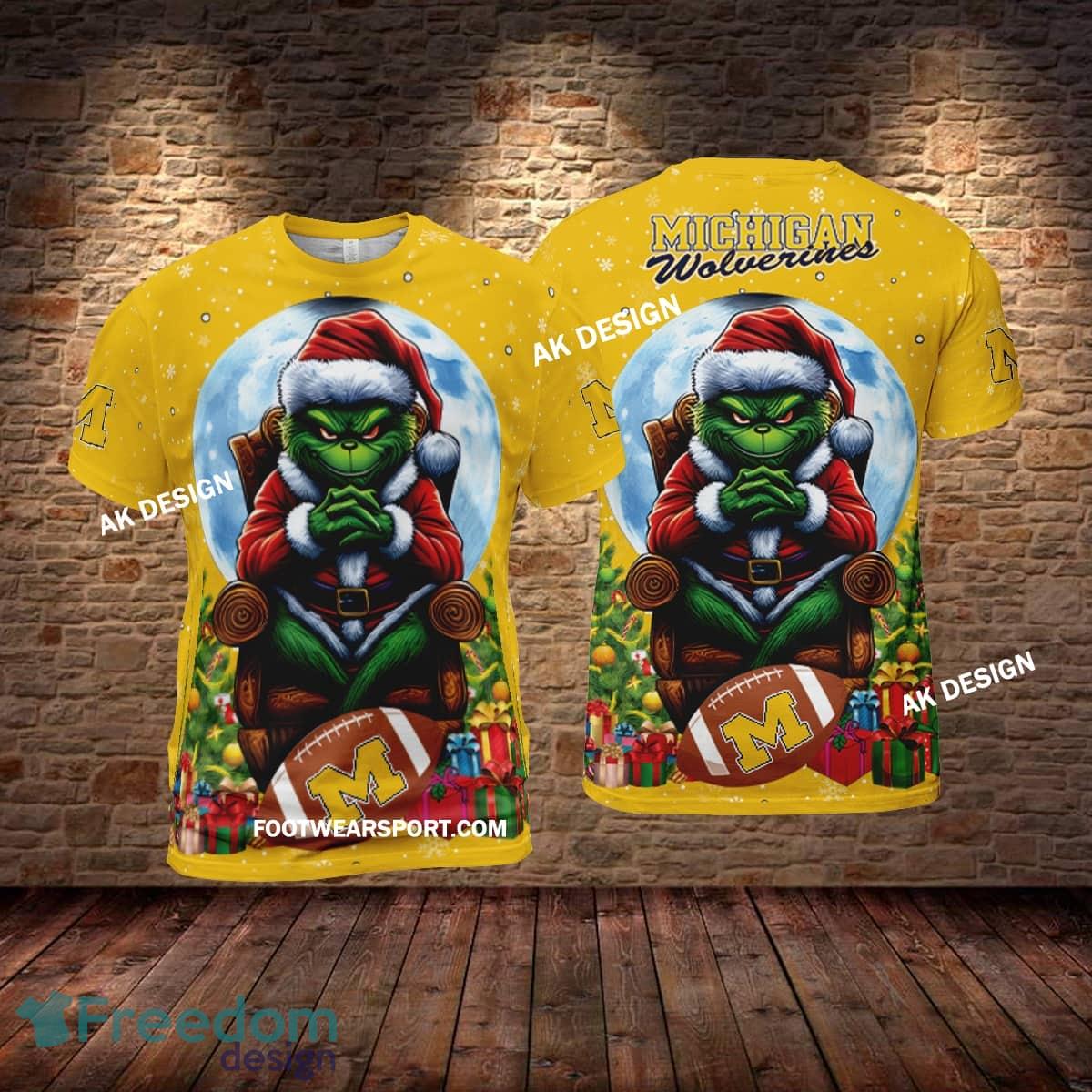 Grinch Christmas Michigan Wolverines Hoodie AOP, Tshirt, 3D Sweater image Grinch Christmas Michigan Wolverines Hoodie AOP, Tshirt, 3D Sweater - Grinch Christmas Michigan WolverinesHoodie AOP, Tshirt, 3D Sweater AOP Photo 2
