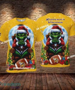 Grinch Christmas Minnesota Vikings Hoodie AOP, Tshirt, 3D Sweater - Grinch Christmas Minnesota VikingsHoodie AOP, Tshirt, 3D Sweater AOP Photo 2