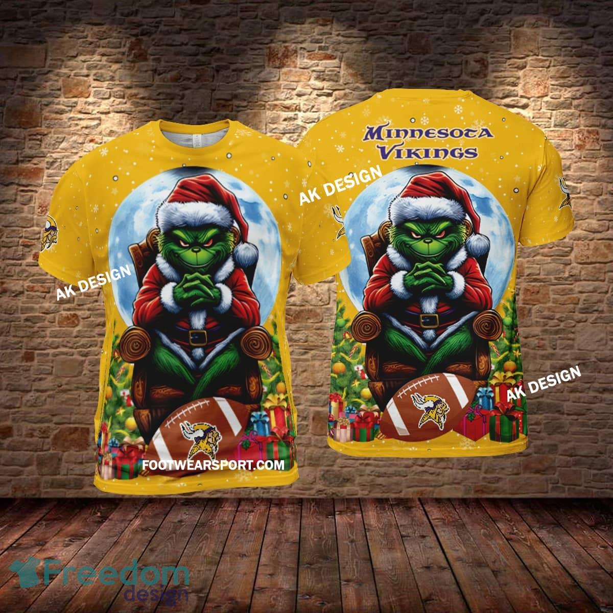 Grinch Christmas Minnesota Vikings Hoodie AOP, Tshirt, 3D Sweater image Grinch Christmas Minnesota Vikings Hoodie AOP, Tshirt, 3D Sweater - Grinch Christmas Minnesota VikingsHoodie AOP, Tshirt, 3D Sweater AOP Photo 2