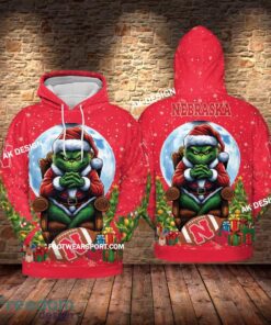 Grinch Christmas Nebraska Cornhuskers Hoodie AOP, Tshirt, 3D Sweater Grinch Christmas Nebraska Cornhuskers Hoodie AOP, Tshirt, 3D Sweater