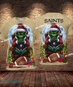 Grinch Christmas New Orleans Saints Hoodie AOP, Tshirt, 3D Sweater - Grinch Christmas New Orleans SaintsHoodie AOP, Tshirt, 3D Sweater AOP Photo 2
