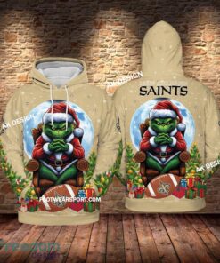 Grinch Christmas New Orleans Saints Hoodie AOP, Tshirt, 3D Sweater