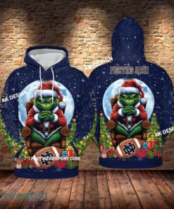 Grinch Christmas Notre Dame Fighting Irish Hoodie AOP, Tshirt, 3D Sweater