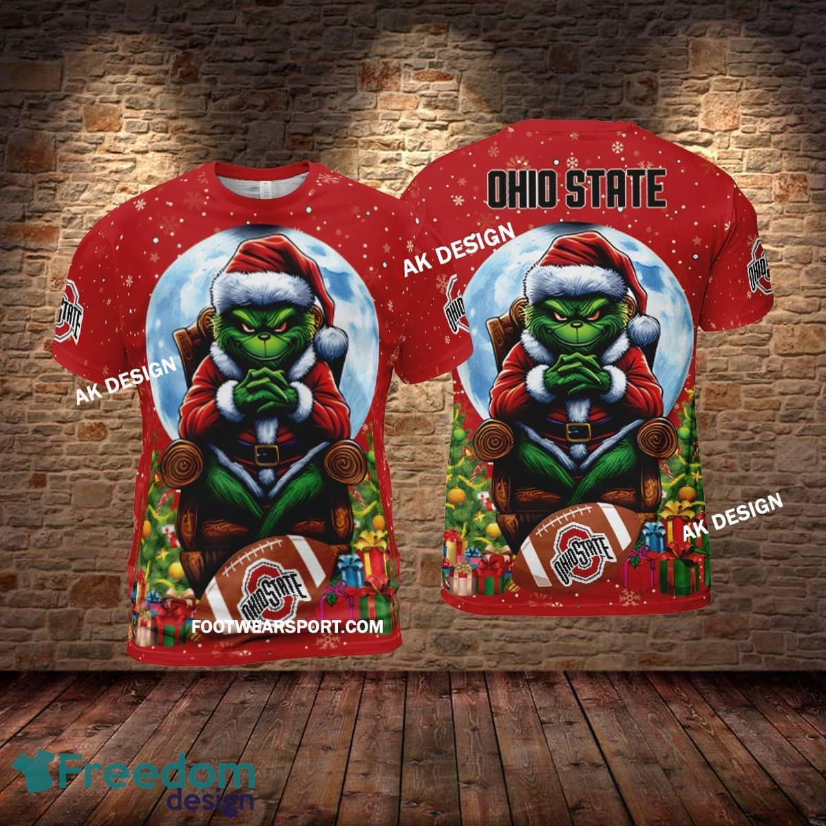 Grinch Christmas Ohio State Buckeyes Hoodie AOP, Tshirt, 3D Sweater image Grinch Christmas Ohio State Buckeyes Hoodie AOP, Tshirt, 3D Sweater - Grinch Christmas Ohio State BuckeyesHoodie AOP, Tshirt, 3D Sweater AOP Photo 2