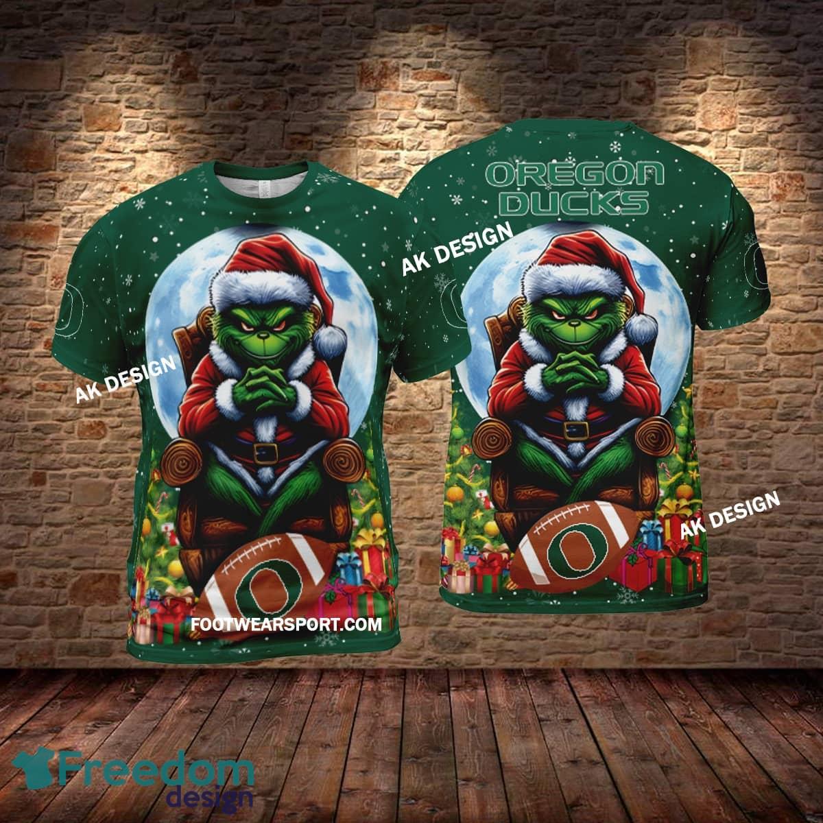 Grinch Christmas Oregon Ducks Hoodie AOP, Tshirt, 3D Sweater image Grinch Christmas Oregon Ducks Hoodie AOP, Tshirt, 3D Sweater - Grinch Christmas Oregon DucksHoodie AOP, Tshirt, 3D Sweater AOP Photo 2