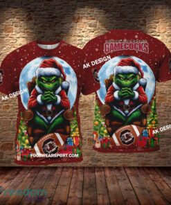 Grinch Christmas South Carolina Gamecocks Hoodie AOP, Tshirt, 3D Sweater - Grinch Christmas South Carolina GamecocksHoodie AOP, Tshirt, 3D Sweater AOP Photo 2
