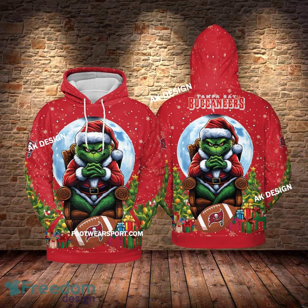 Grinch Christmas Tampa Bay Buccaneers Hoodie AOP, Tshirt, 3D Sweater image Grinch Christmas Tampa Bay Buccaneers Hoodie AOP, Tshirt, 3D Sweater - Grinch Christmas Tampa Bay BuccaneersHoodie AOP, Tshirt, 3D Sweater AOP Photo 1