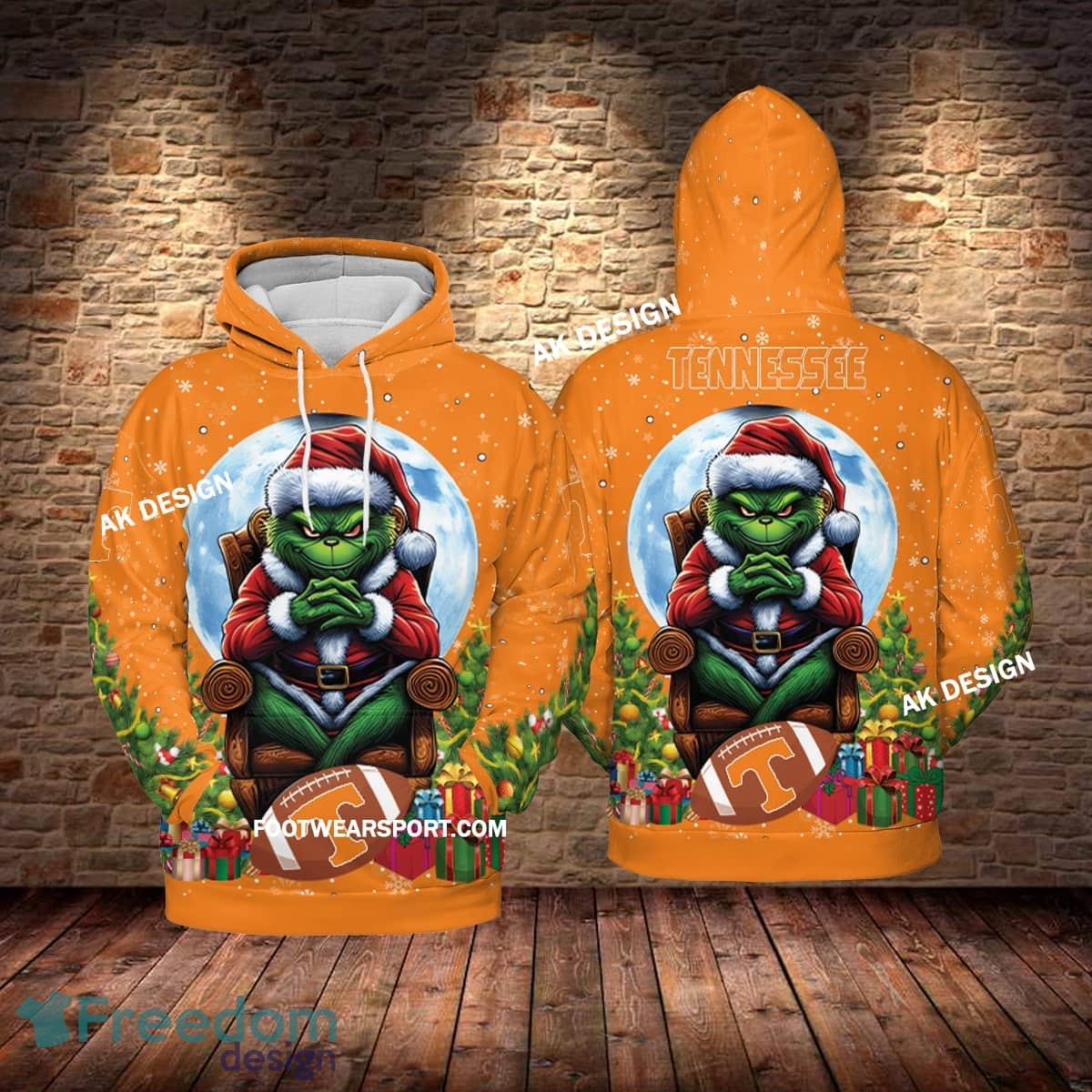 Grinch Christmas Tennessee Volunteers Hoodie AOP, Tshirt, 3D Sweater image Grinch Christmas Tennessee Volunteers Hoodie AOP, Tshirt, 3D Sweater - Grinch Christmas Tennessee VolunteersHoodie AOP, Tshirt, 3D Sweater AOP Photo 1