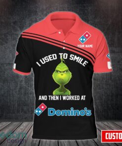 Grinch Domino’s Pizza Team Working Shirt 3D Polo Shirt Golf Polo Custom Name