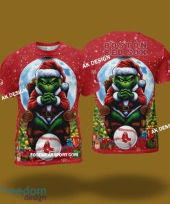 Grinch King Team Boston Red Sox 3D Tshirt, Hoodie AOP, Sweater Gfit Christmas