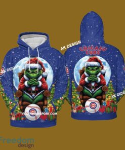 Grinch King Team Chicago Cubs 3D Tshirt, Hoodie AOP, Sweater Gfit Christmas - Grinch Team Chicago Cubs 3D Tshirt, Hoodie AOP, Sweater Gfit Christmas Photo 2