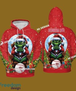 Grinch King Team Cincinnati Reds 3D Tshirt, Hoodie AOP, Sweater Gfit Christmas - Grinch Team Cincinnati Reds 3D Tshirt, Hoodie AOP, Sweater Gfit Christmas Photo 2