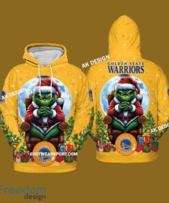 Grinch King Team Golden State Warriors 3D Tshirt, Hoodie AOP, Sweater Gfit Christmas - Grinch Team Golden State Warriors 3D Tshirt, Hoodie AOP, Sweater Gfit Christmas Photo 2