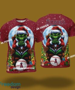 Grinch King Team Los Angeles Angels 3D Tshirt, Hoodie AOP, Sweater Gfit Christmas Grinch King Team Los Angeles Angels 3D Tshirt, Hoodie AOP, Sweater Gfit Christmas