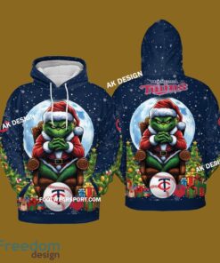 Grinch King Team Minnesota Twins 3D Tshirt, Hoodie AOP, Sweater Gfit Christmas - Grinch Team Minnesota Twins 3D Tshirt, Hoodie AOP, Sweater Gfit Christmas Photo 2
