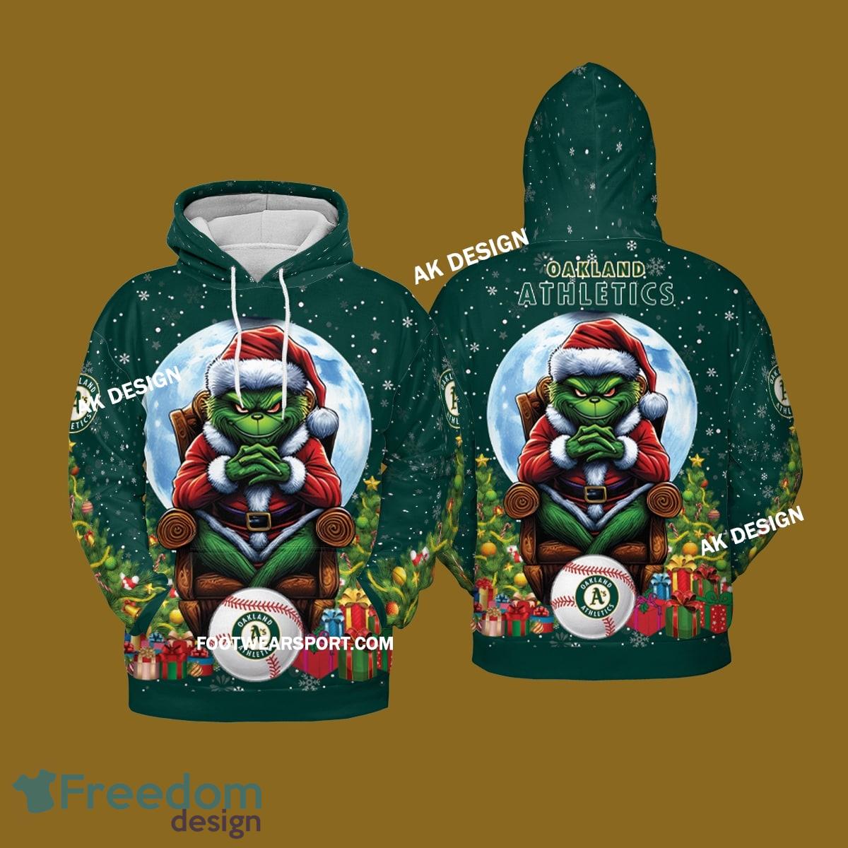 Grinch King Team Oakland Athletics 3D Tshirt, Hoodie AOP, Sweater Gfit Christmas image Grinch King Team Oakland Athletics 3D Tshirt, Hoodie AOP, Sweater Gfit Christmas - Grinch Team Oakland Athletics 3D Tshirt, Hoodie AOP, Sweater Gfit Christmas Photo 2