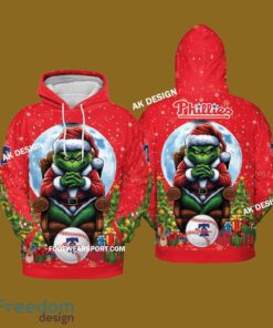 Grinch King Team Philadelphia Phillies 3D Tshirt, Hoodie AOP, Sweater Gfit Christmas - Grinch Team Philadelphia Phillies 3D Tshirt, Hoodie AOP, Sweater Gfit Christmas Photo 2