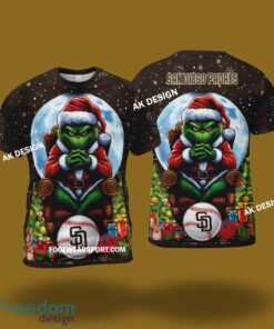 Grinch King Team San Diego Padres 3D Tshirt, Hoodie AOP, Sweater Gfit Christmas