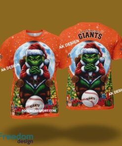 Grinch King Team San Francisco Giants 3D Tshirt, Hoodie AOP, Sweater Gfit Christmas