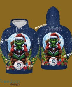 Grinch King Team Seattle Mariners 3D Tshirt, Hoodie AOP, Sweater Gfit Christmas - Grinch Team Seattle Mariners 3D Tshirt, Hoodie AOP, Sweater Gfit Christmas Photo 2